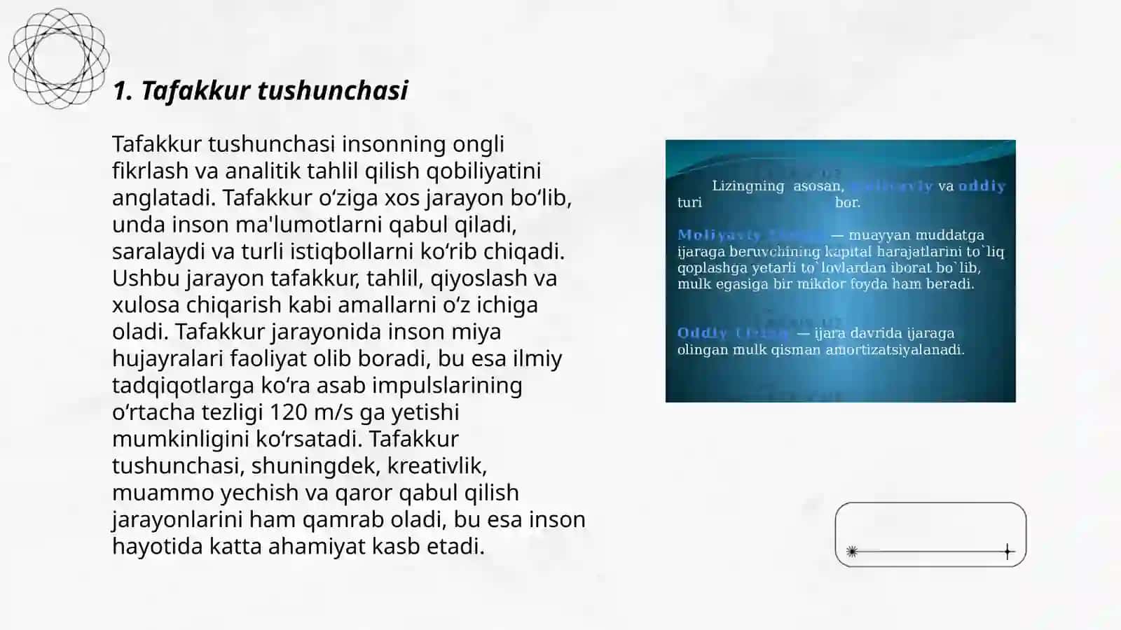 Tafakkur operatsiyalari 3