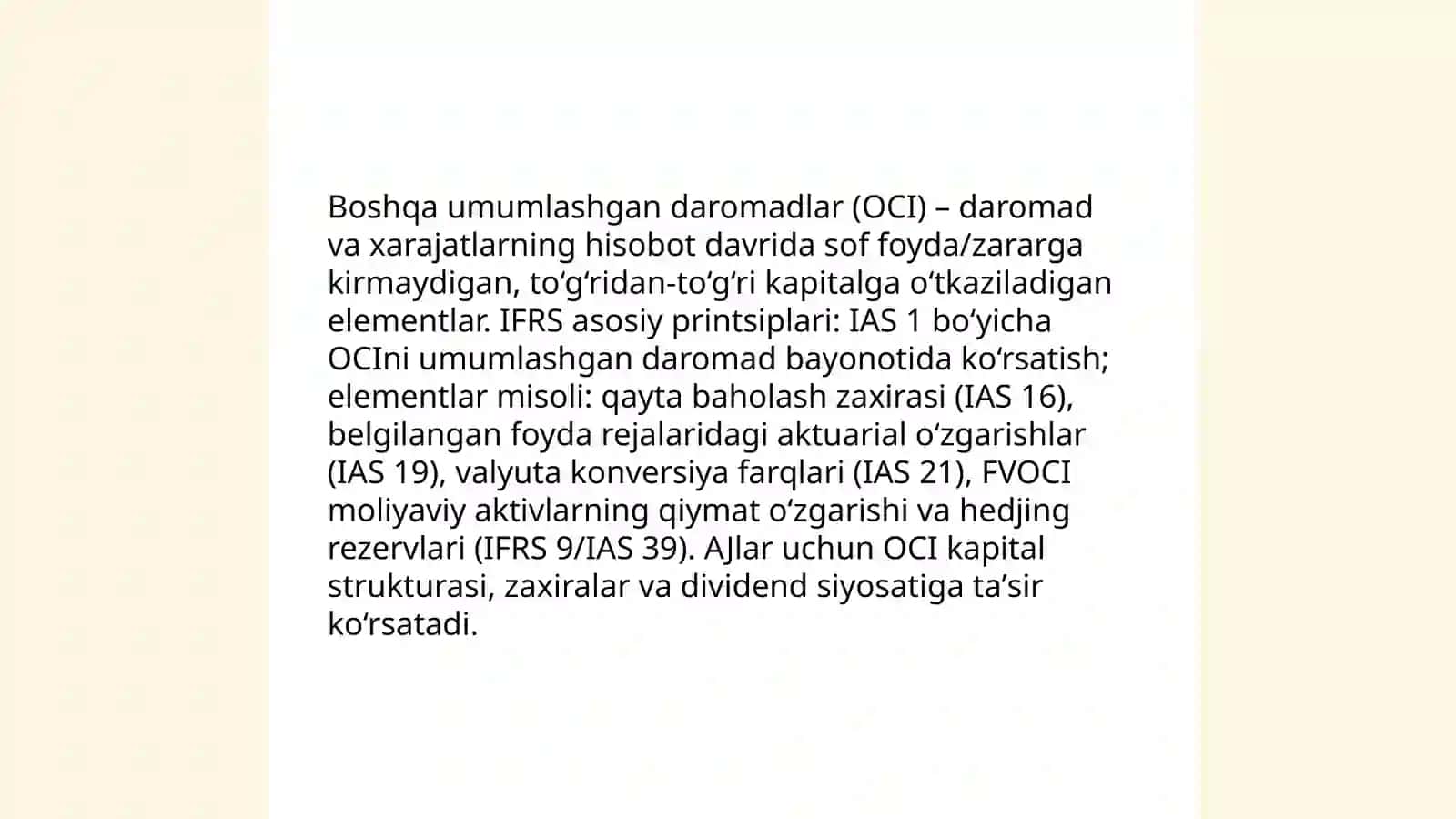 Boshqa umumlashgan daromadlar buxgalteriya 3