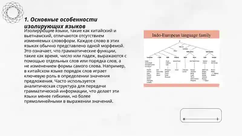 Основные признаки изолирующих языков 3