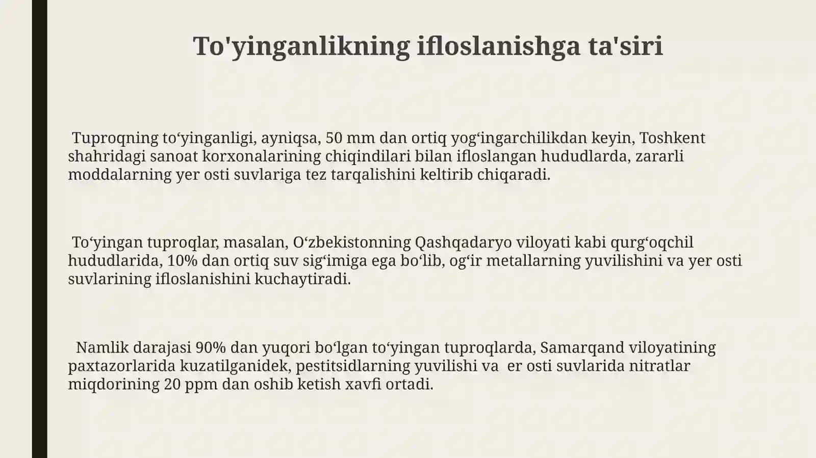 Tuproqning toʻyinganligi 3