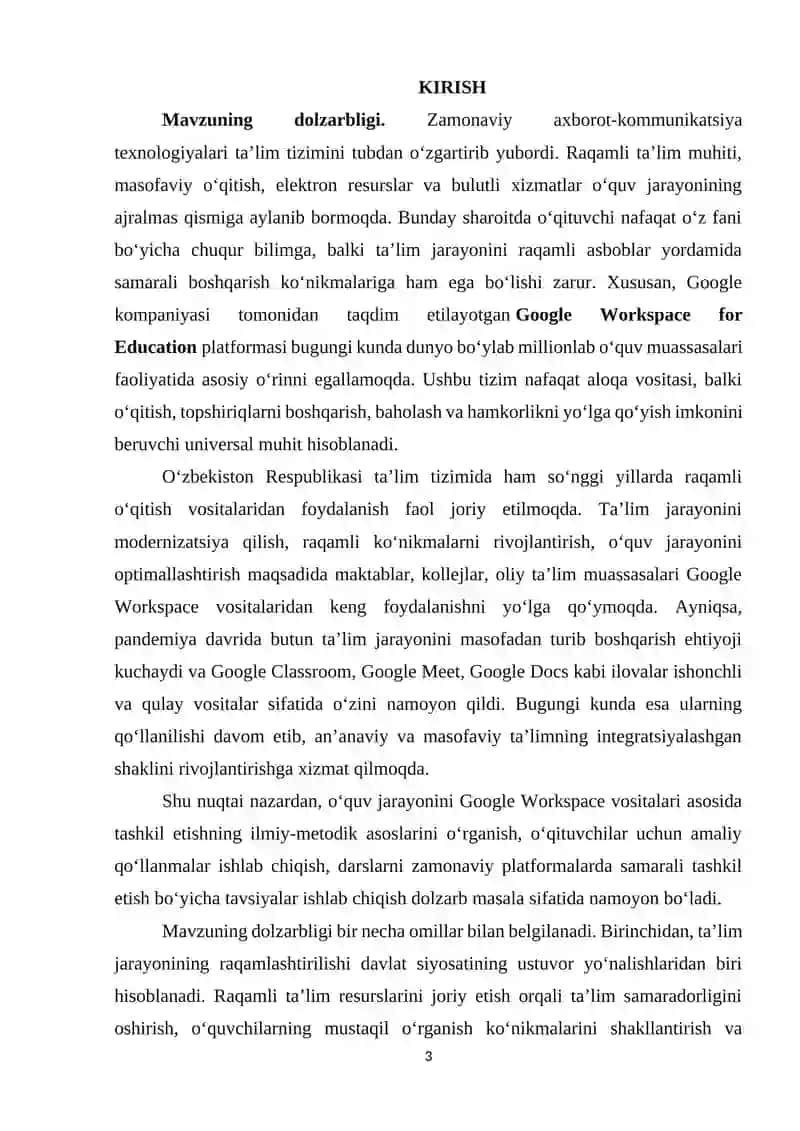 Google Workspace vositalari asosida ta'limni tashkil etish metodikasi 3