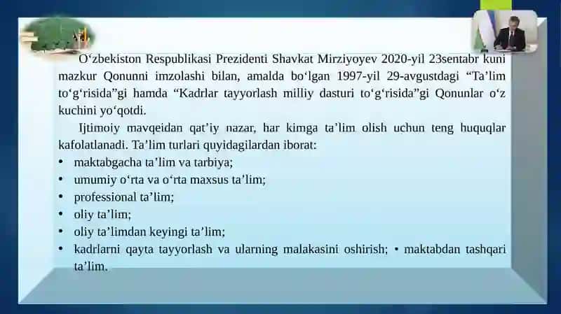 Ta'lim to'g'risida 3