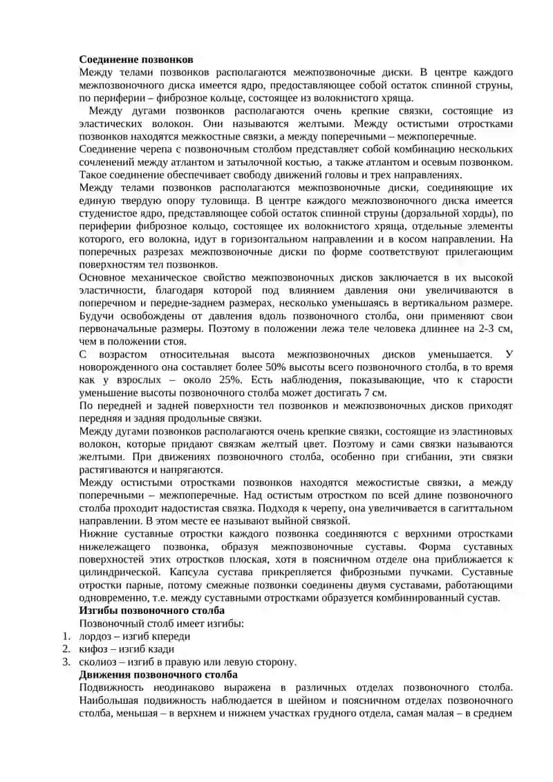 Скелет туловища. Скелет головы 3