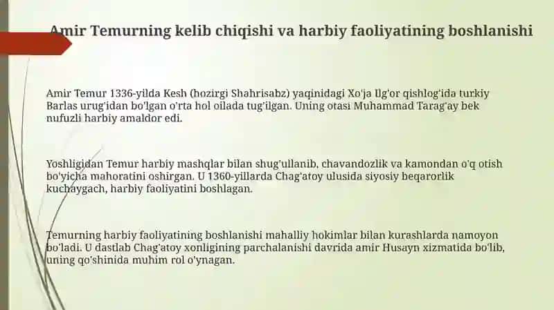 Amir TemurBuyukdavlatarbobi 3