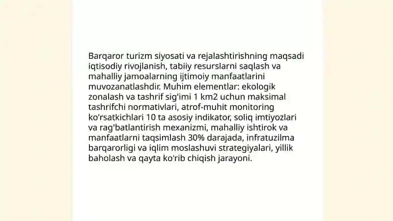 Turizmda barqaror strategiyalar 3