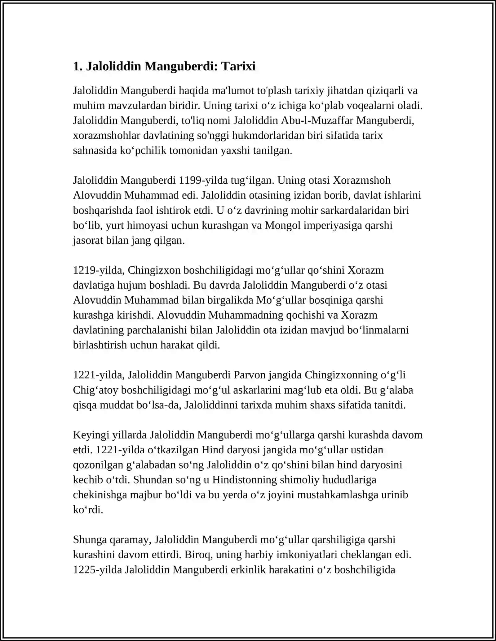 Jaloliddin Manguberdi-Vatan Himoyachisi 3