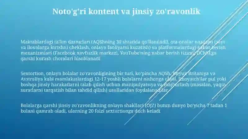 Onlayn Yirtqichlar va Mazaxlash 3