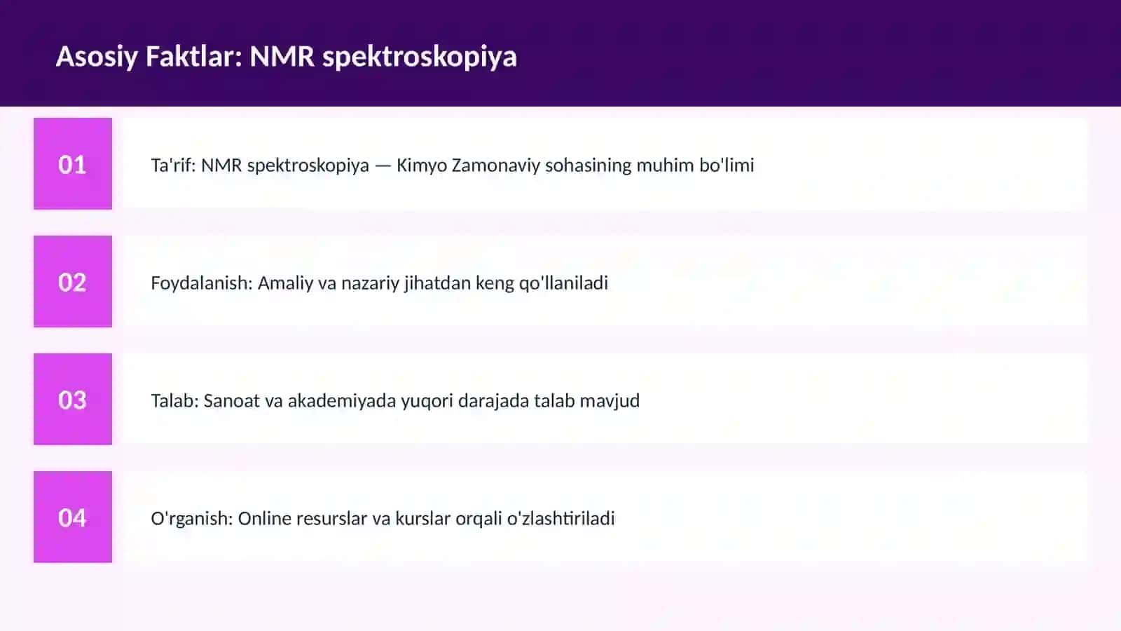 NMR spektroskopiya 3