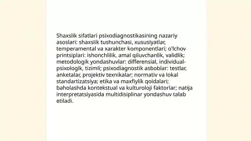Shaxslik sifatlari psixodiagnostikasi 3