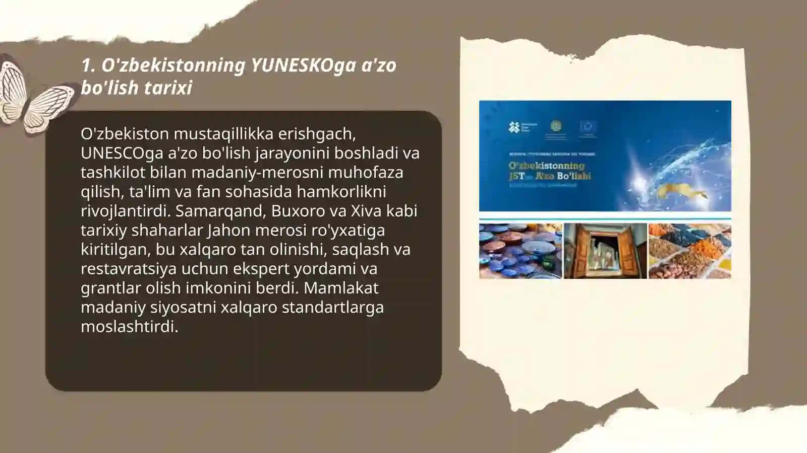 O'zbekistonning YUNESKOga a'zo bo'lish 3