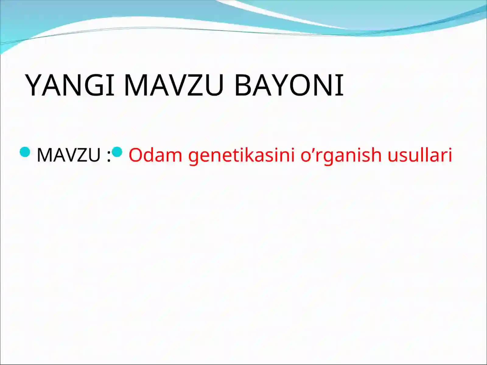 Odam genetikasini o’rganish usullari 3
