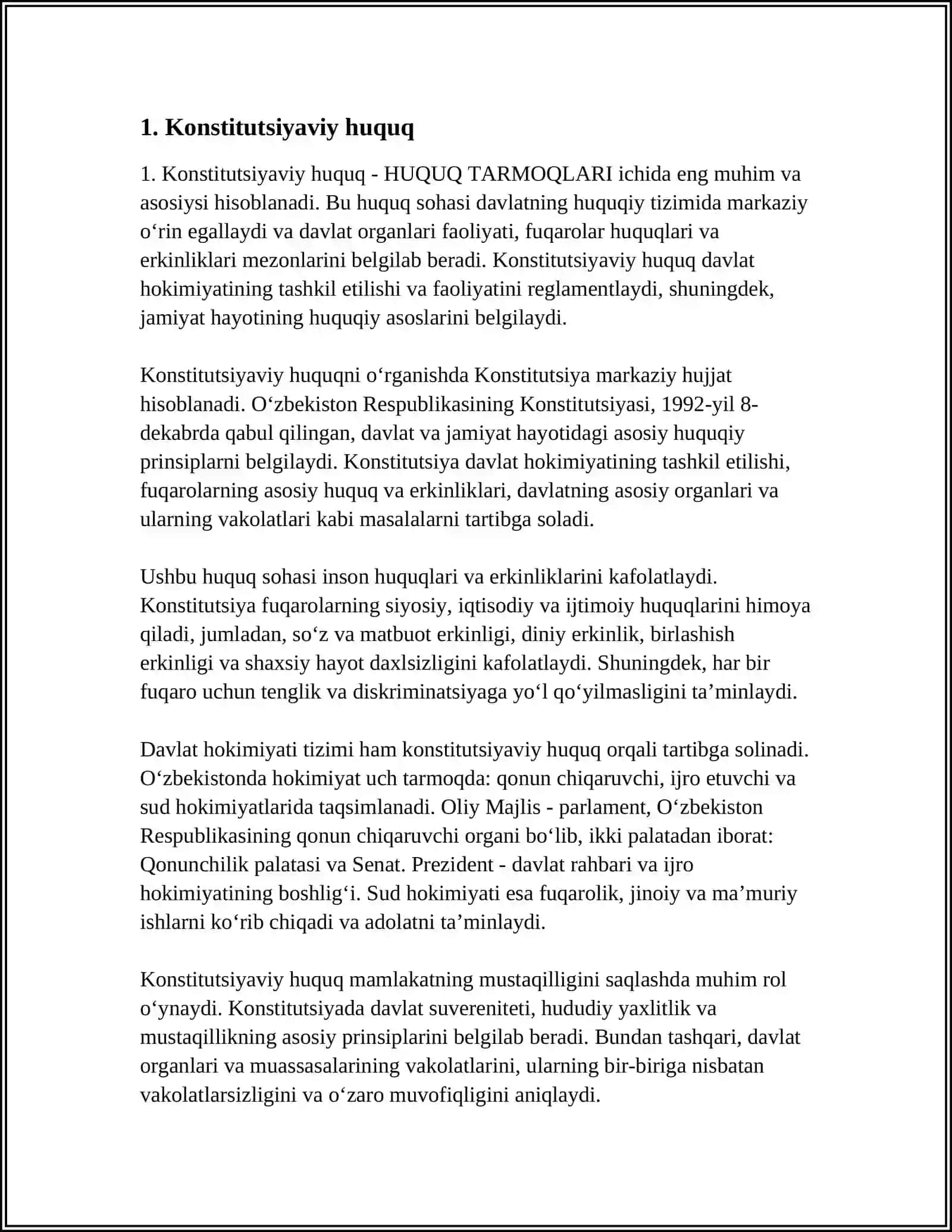 HUQUQ TARMOQLARI 3