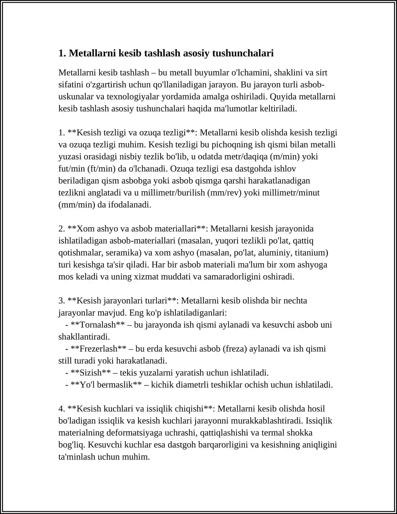 METALLARNI KESIB TASHLASH 3
