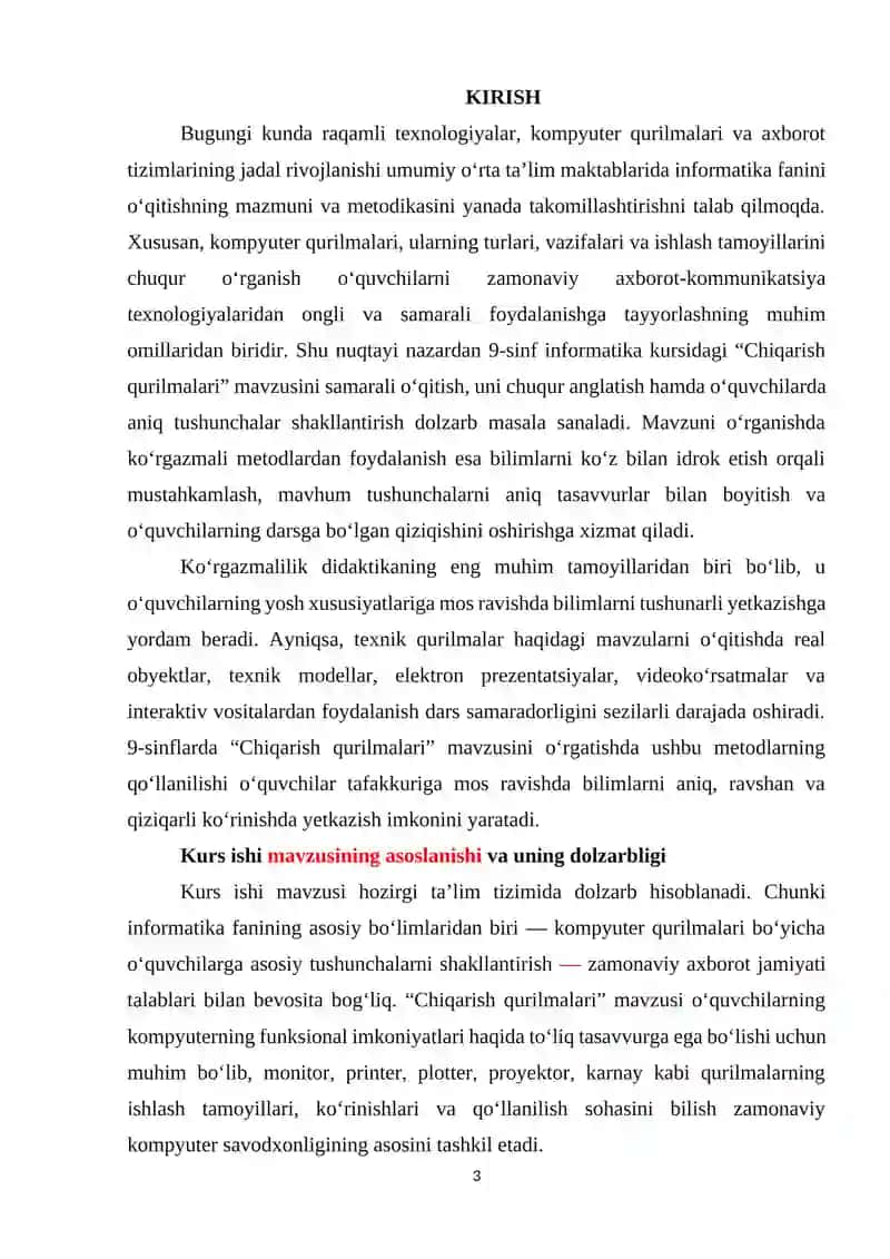 Chiqarish qurilmalarini mavzusini o'rgatishda ko'rgazmali metodlardan foydalanish 3