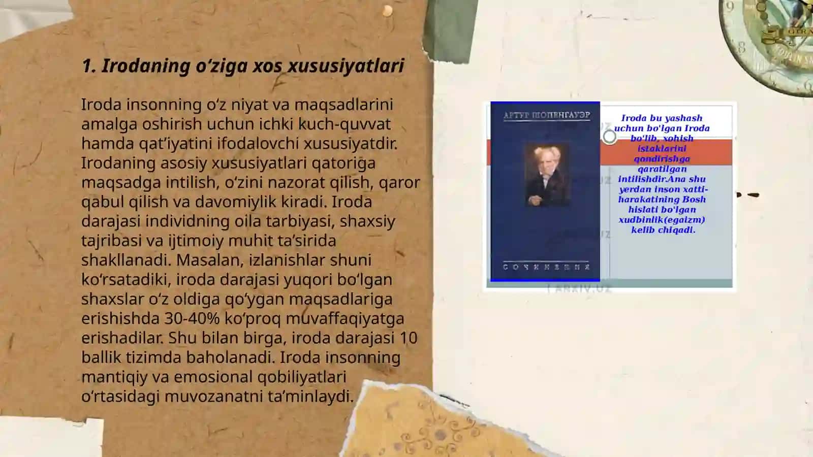 Shaxsning psixologik holatlari Iroda 3
