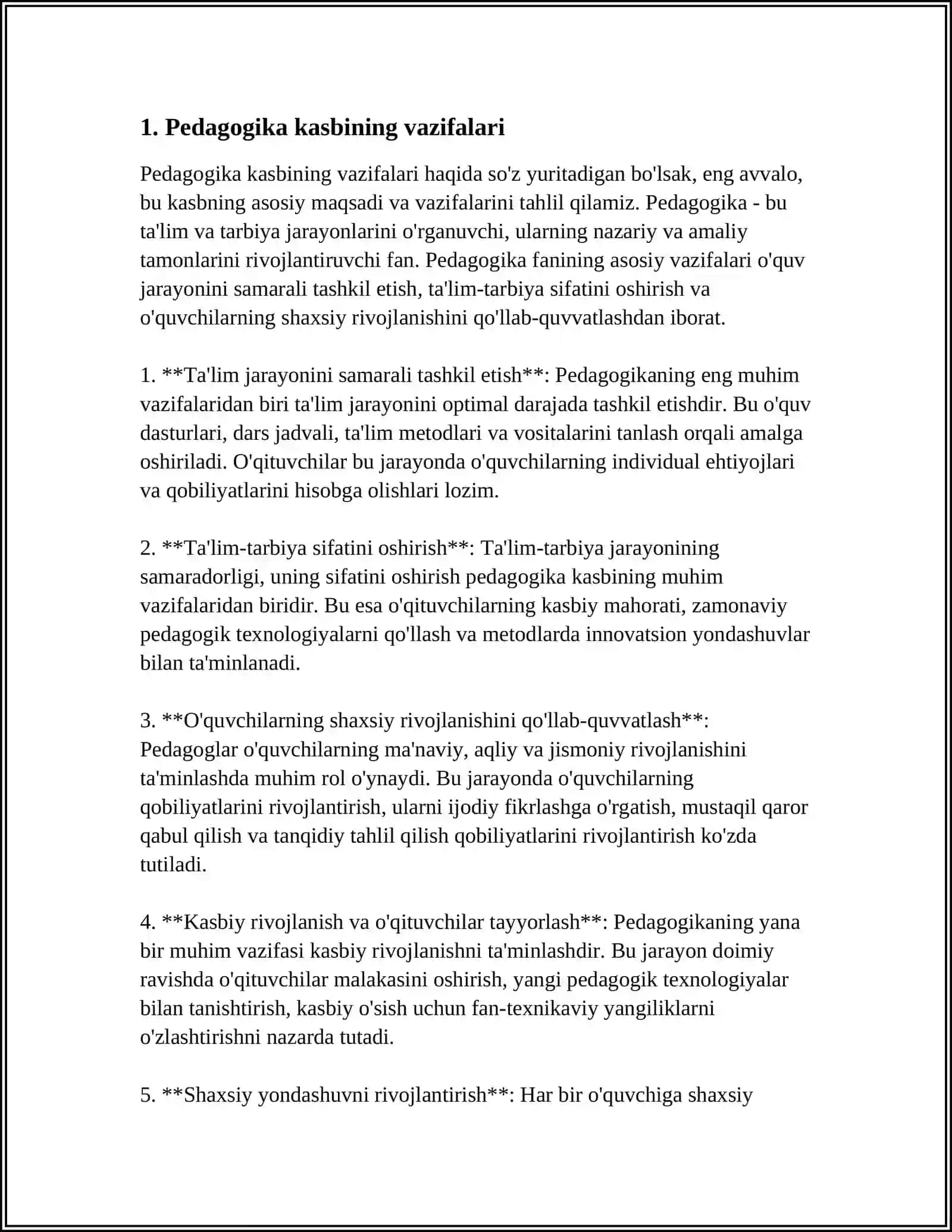 PEDAGOGIKA KASBI UNING JAMIYATDAGI OʻRNI 3