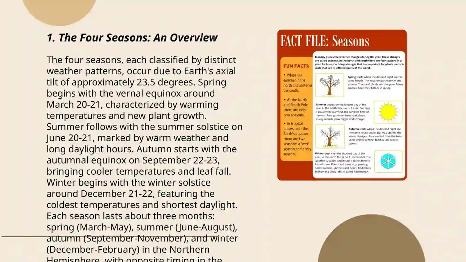 Seasons of the year 3