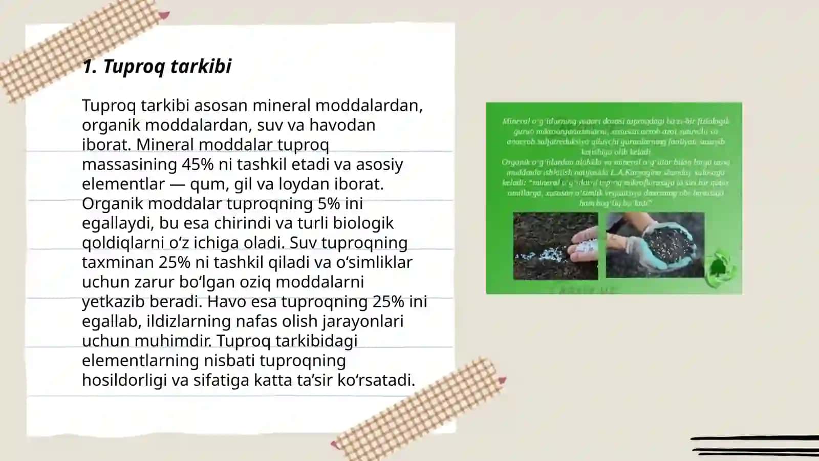 Tuproqlar va uning unumdorligi 3