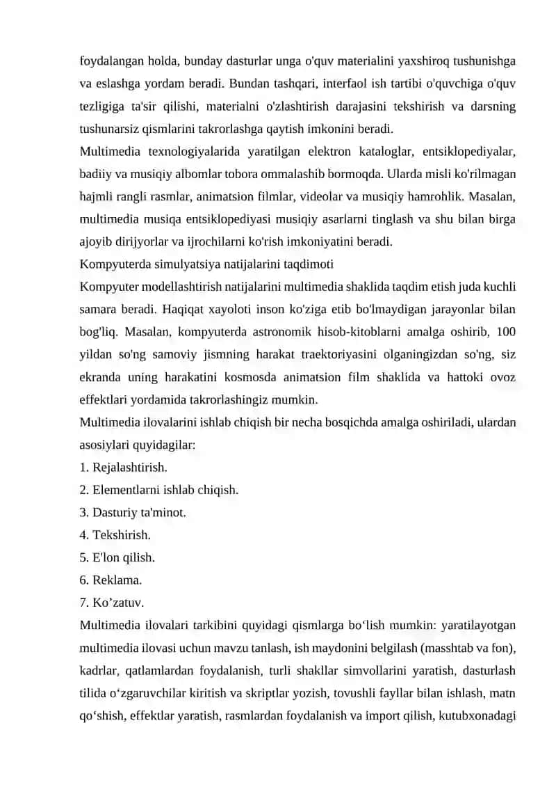 MULTIMEDIYA TA'LIMI VA UNING QO'LLANILISHI 3