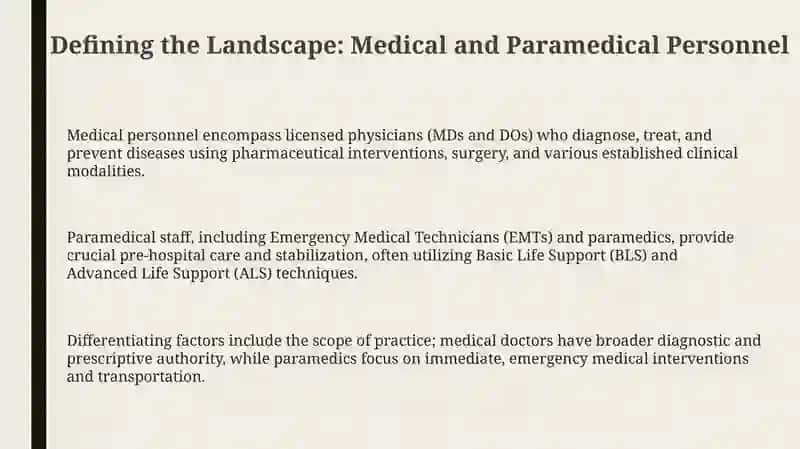 Medical and Paramedical personels 3