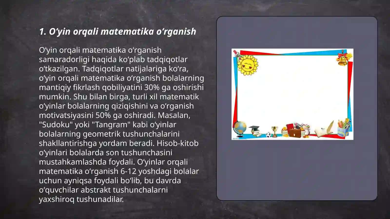 Oʻyin orqali ta'lim olish 3