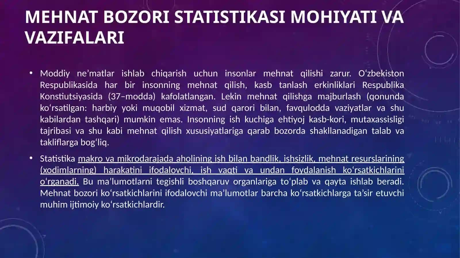MEHNAT BOZORI STATISTIKASI 3