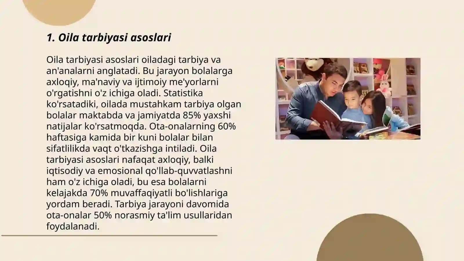 Oilada tarbiya masalalari 3