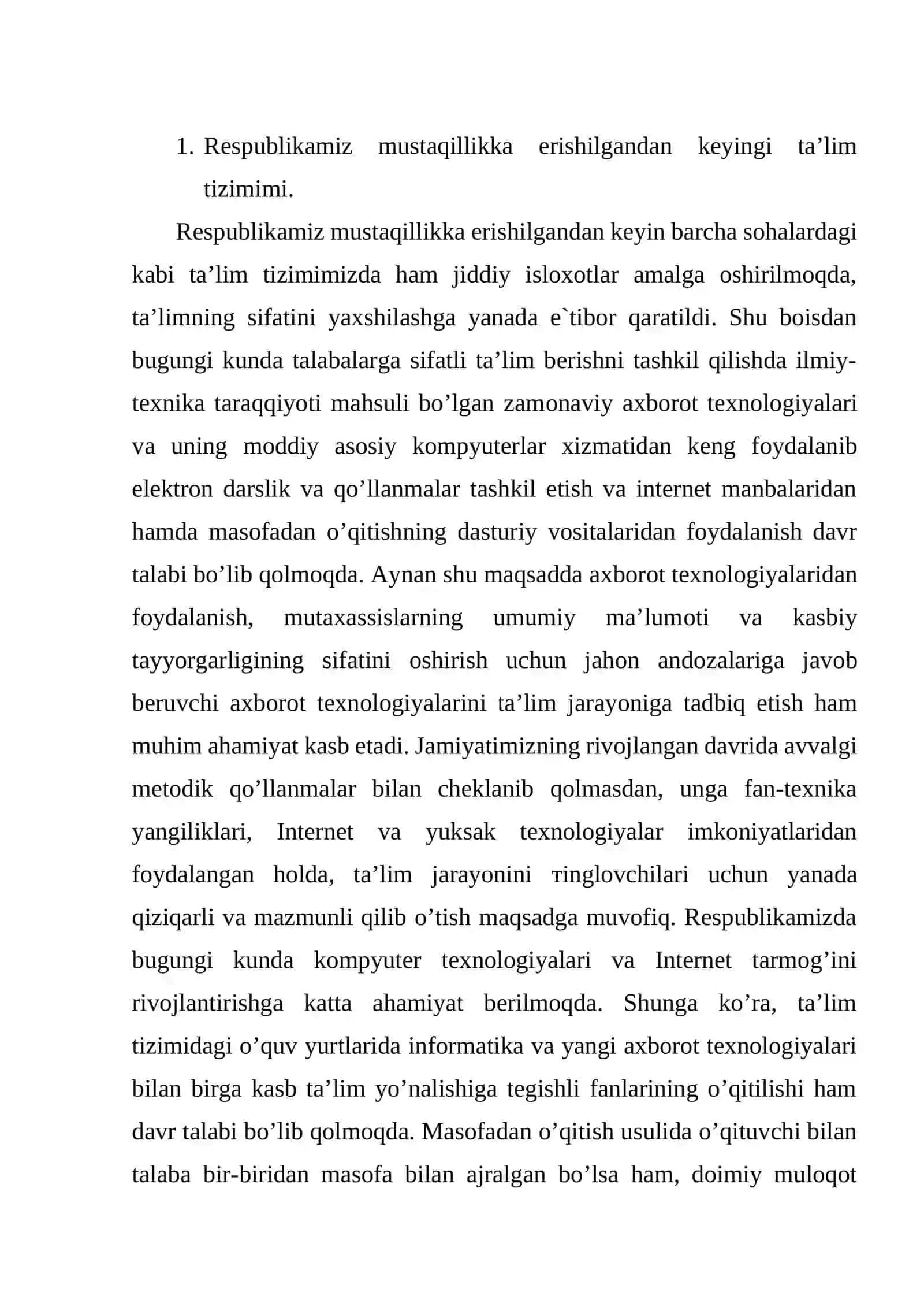 Masofaviy ta’limda salbiy tomonlari 3