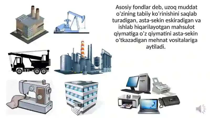 Asosiy ishlab chiqarish fondlari haqida tushunchasi 3
