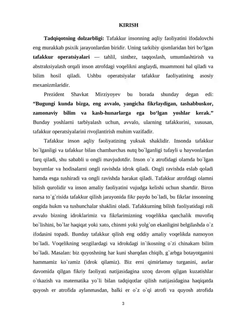 Tafakkur operatsiyalari haqida tushuncha 3