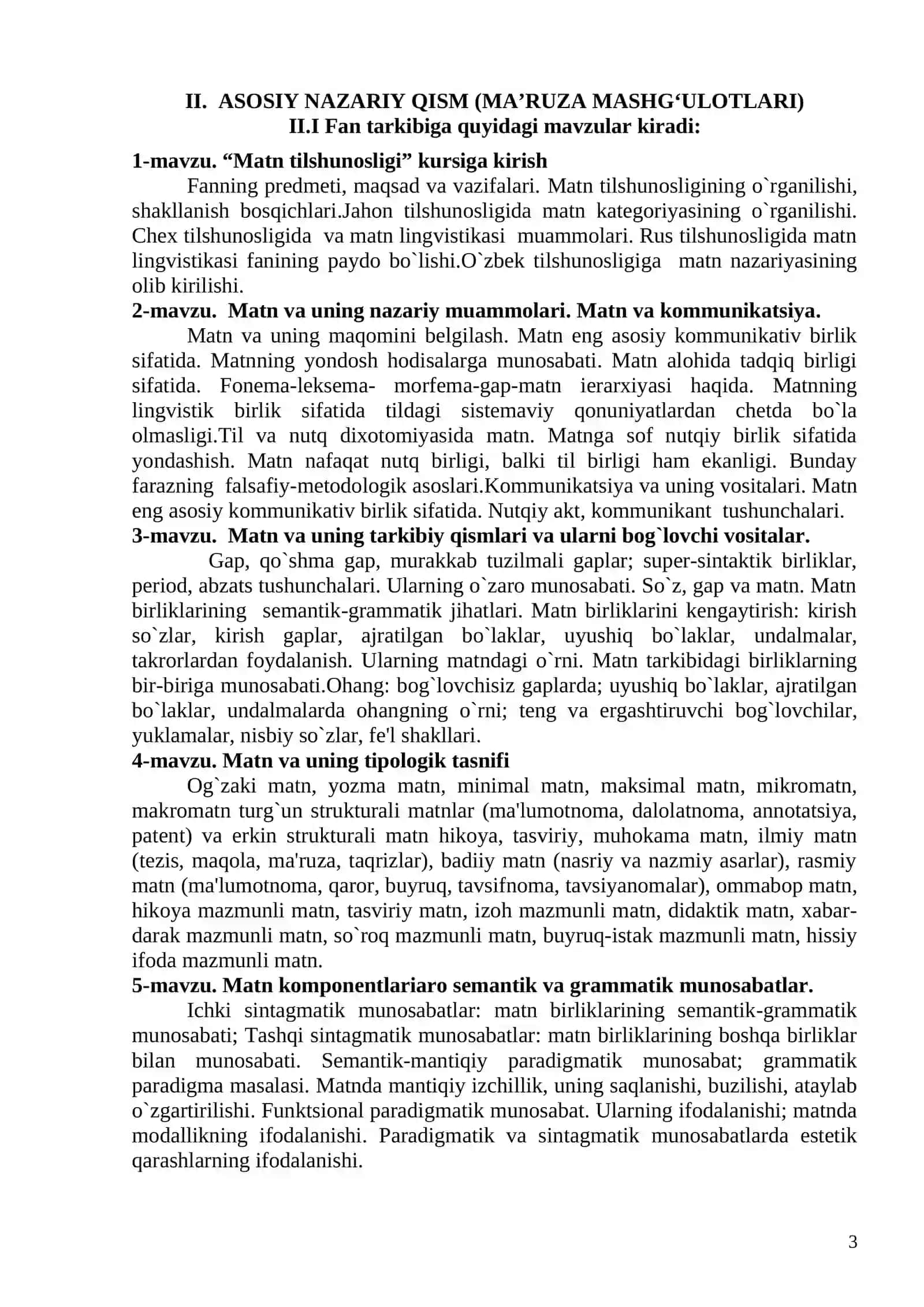 MATN TILSHUNOSLIGI 3