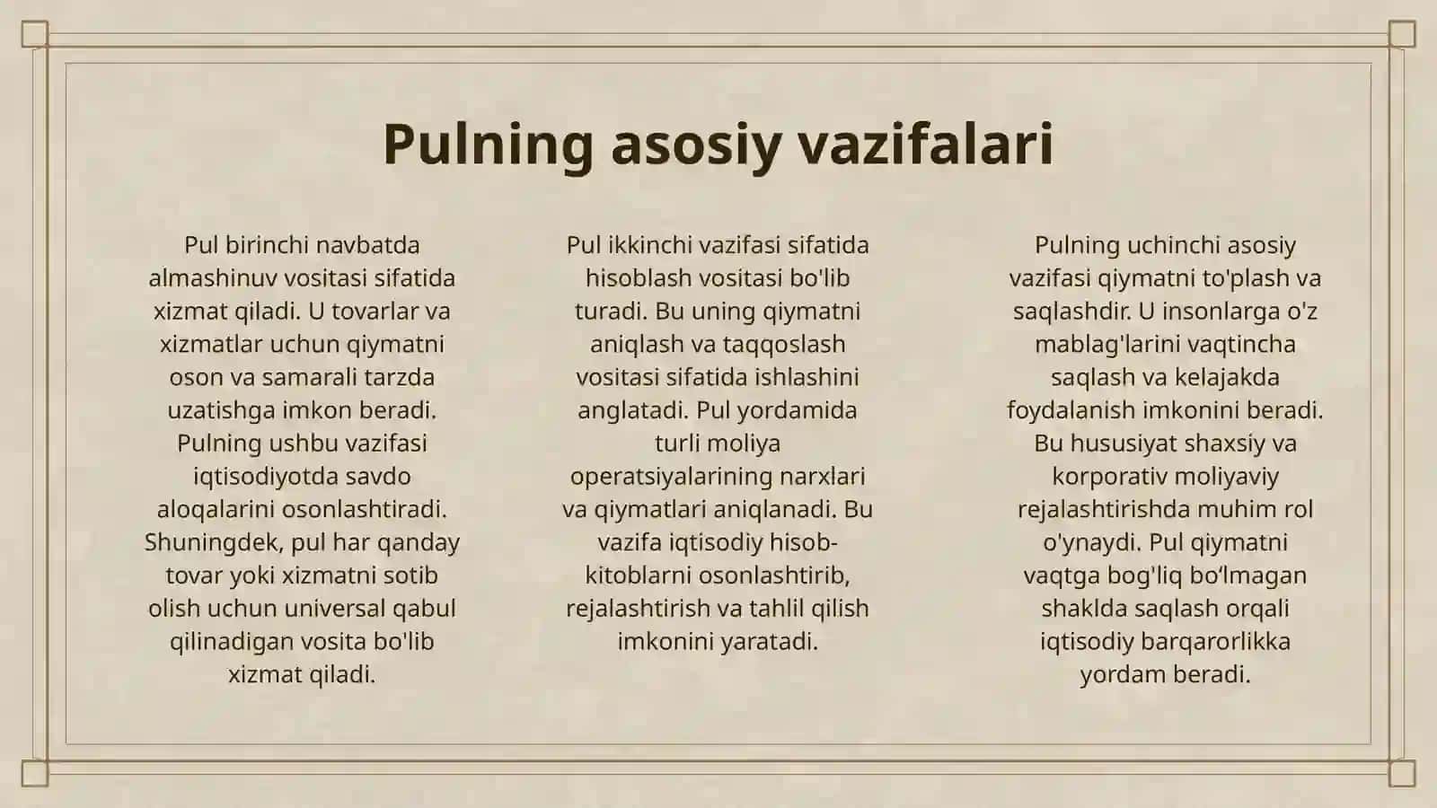 PUL VA KREDIT FANIGA KIRISH 3