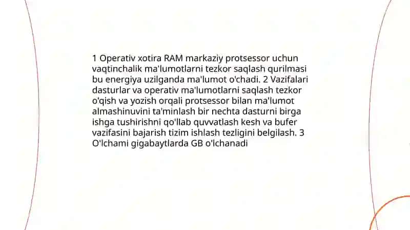Operativ xotira va BIOS tizimining vazifasi 3