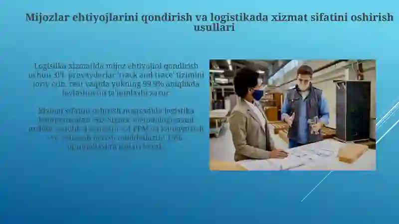 Logistikada xizmat sifatini oshirish usullari 3