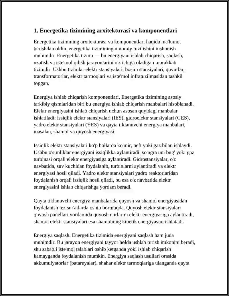 Energetika Tizimi 3