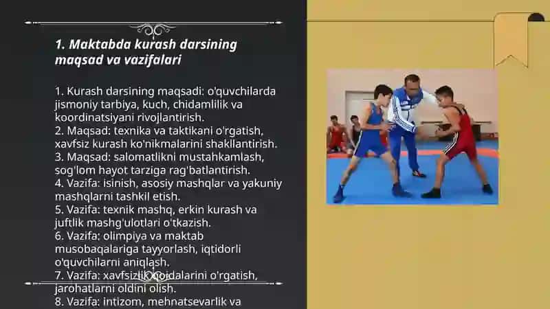 Maktabda jismoniy tarbiya darsida kurash 3