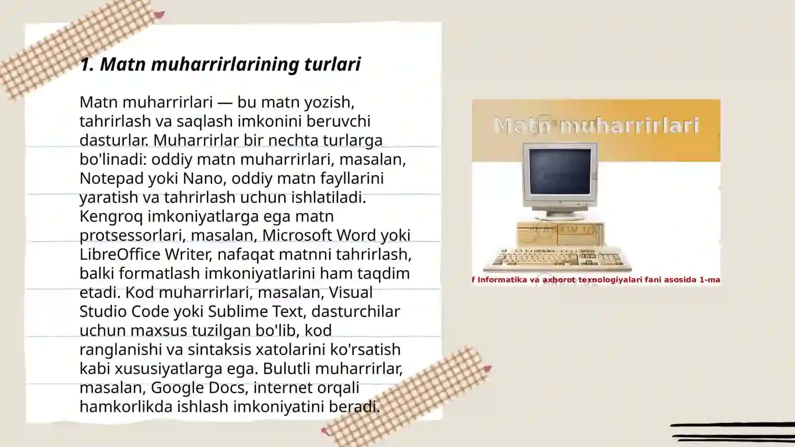 Matn muharrirlari va protsessorlari 3