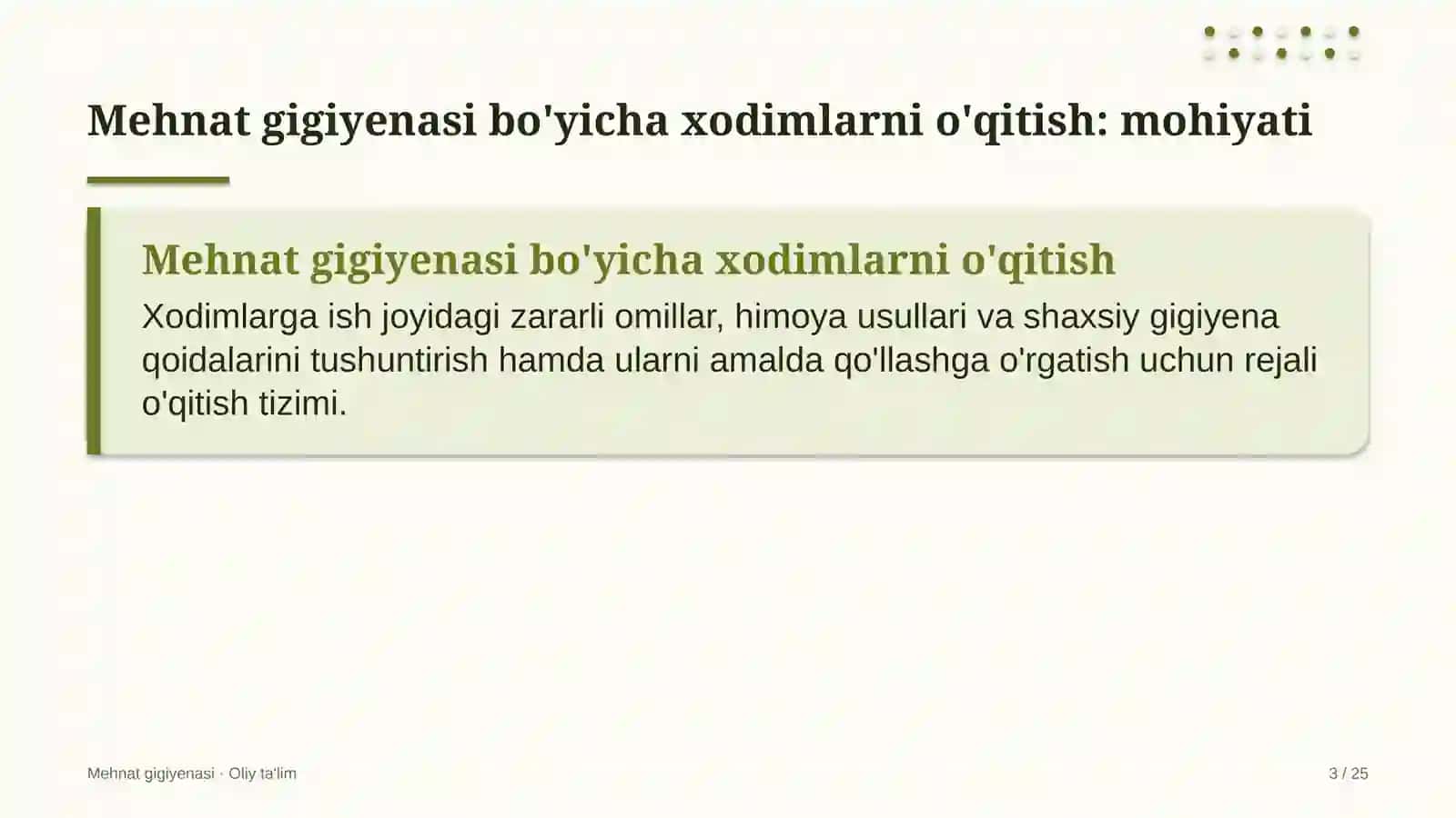 travmatologiya va ortopediya bo'limlarida mehnat gigiyenasi bo'yicha xodimlarni o'qitish 8639 3