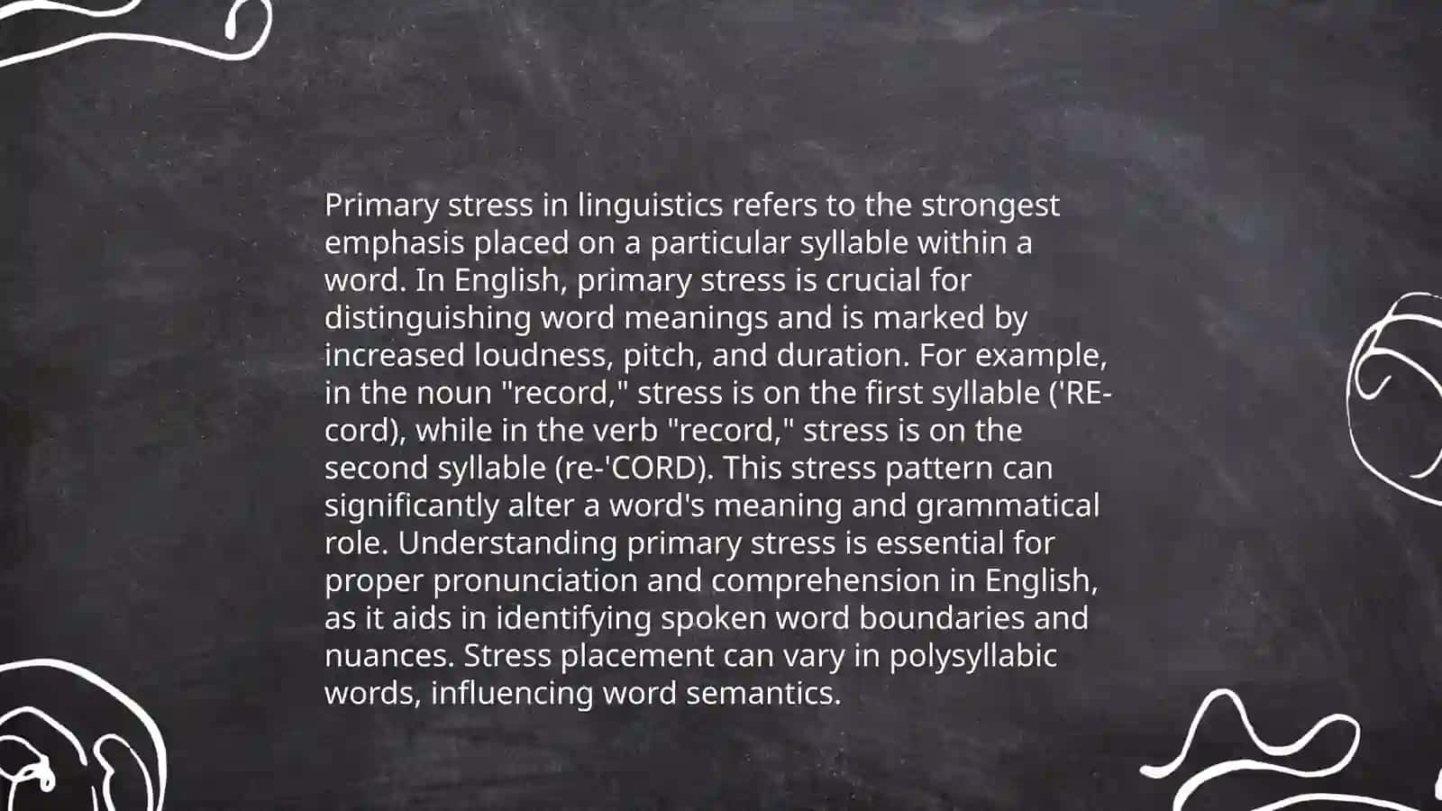 Primary and secondary stress 3
