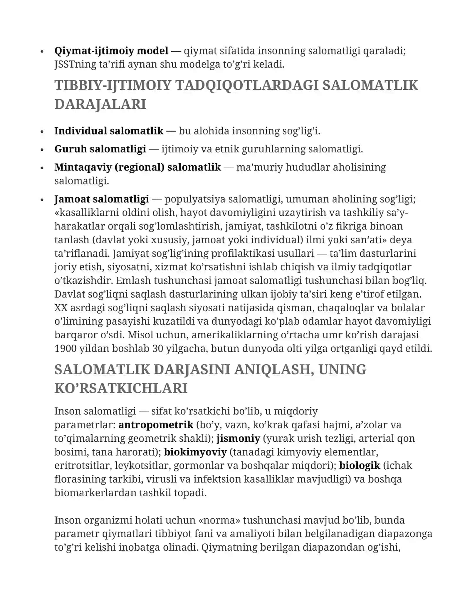 Salomatlik haqida tushuncha 3