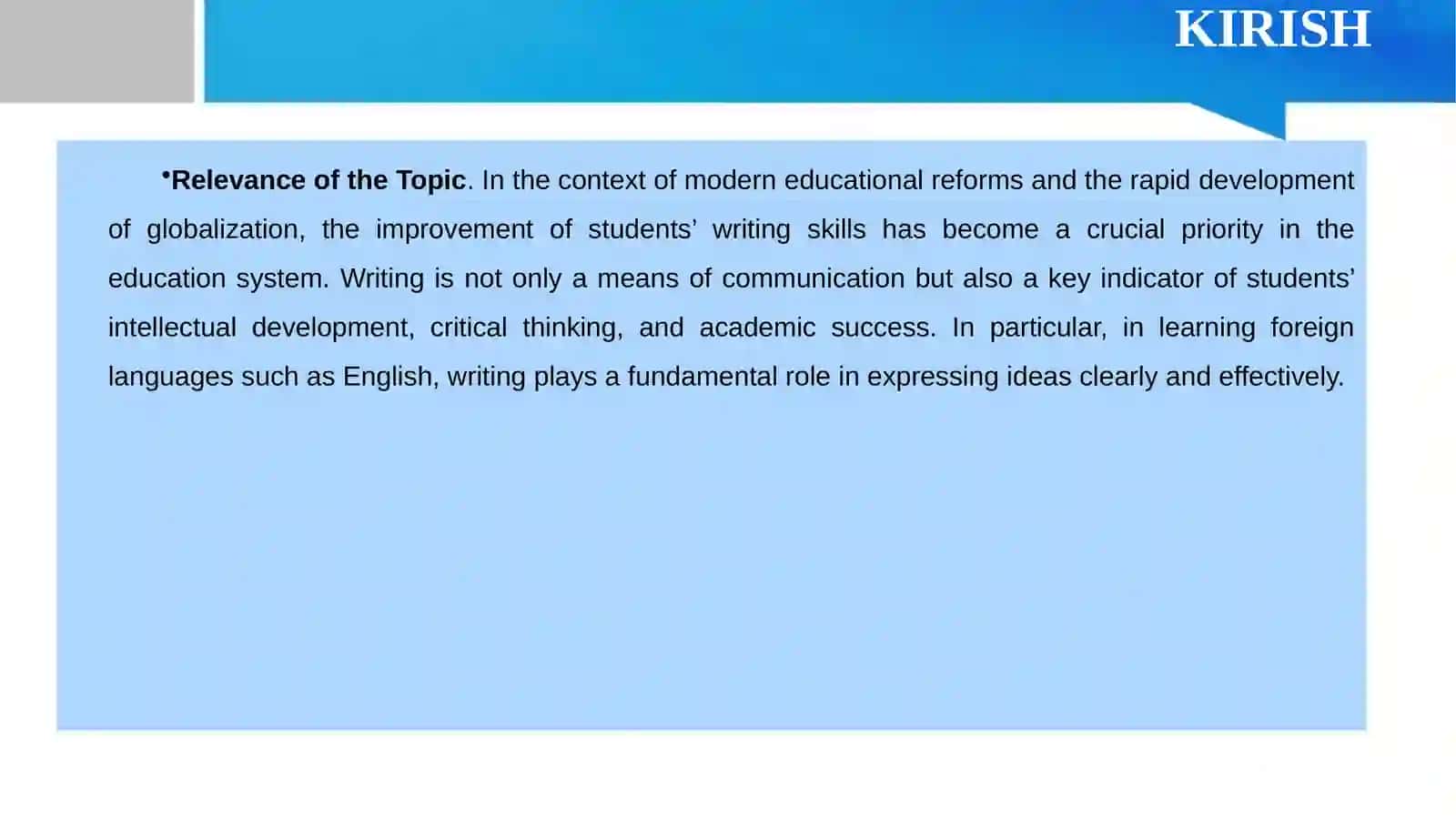 The impact of feedback on students writing development 3
