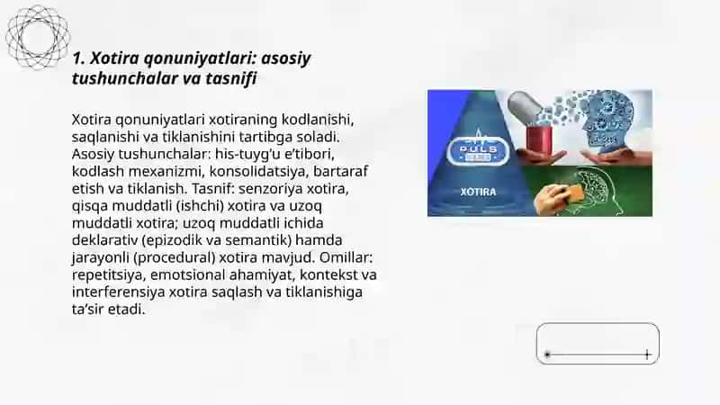 Xotira qonuniyatlari 3