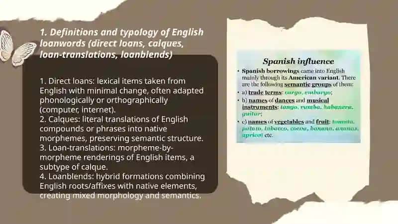 Loanwords and borrowings. Influence of English on native languages 3