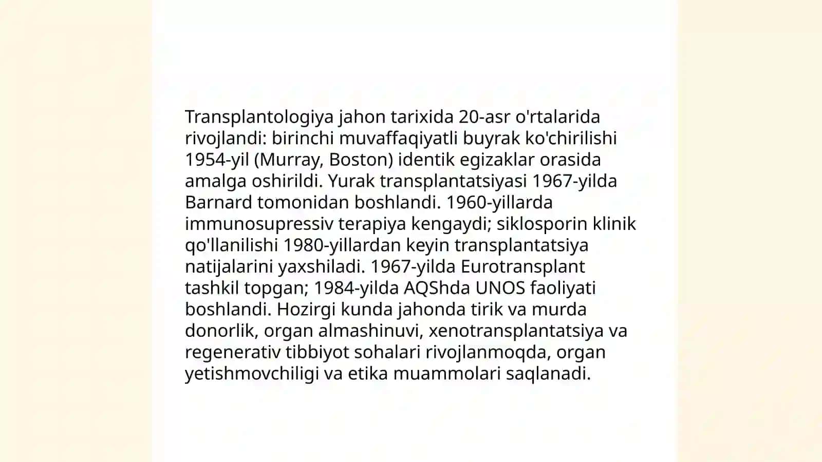 Transplantologiya tarixi va holati 3