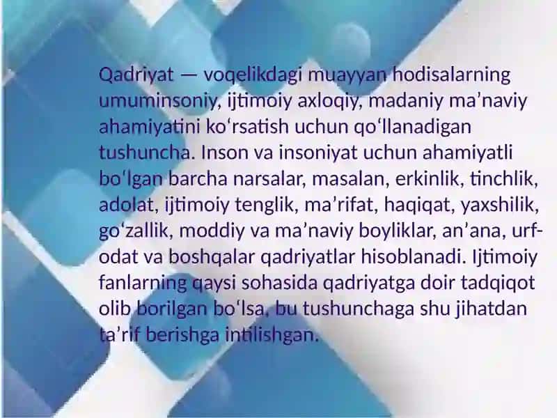Qadriyattushunchasi 3