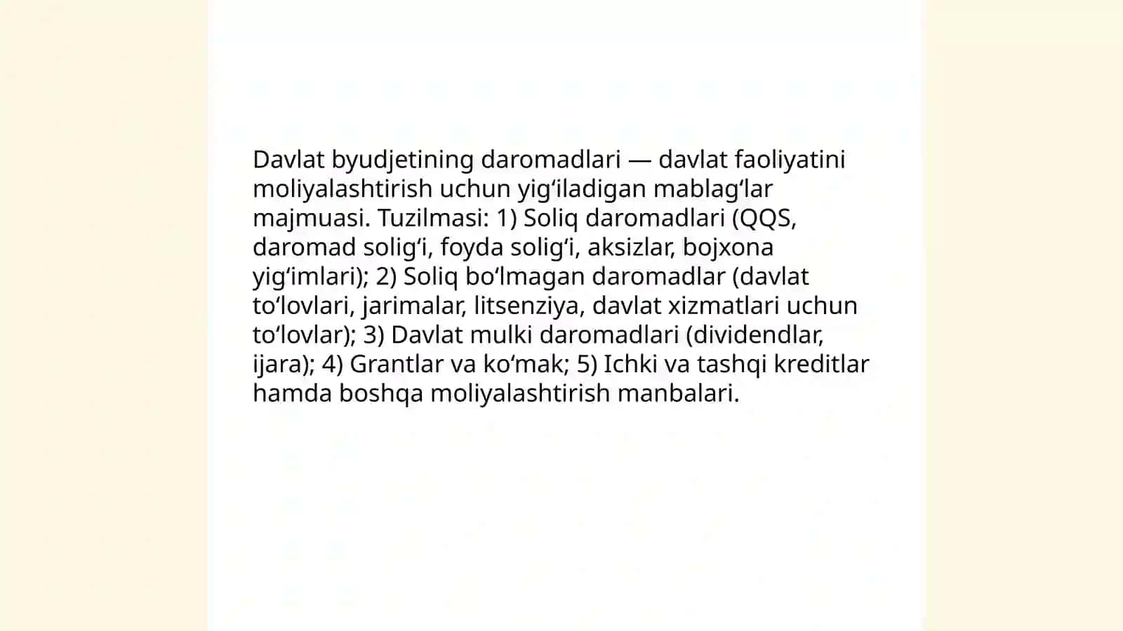 Davlat byudjetining daromatlari tizimi 3