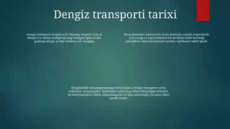 Dengiz Transporti Va Kruiz Kemalari 3