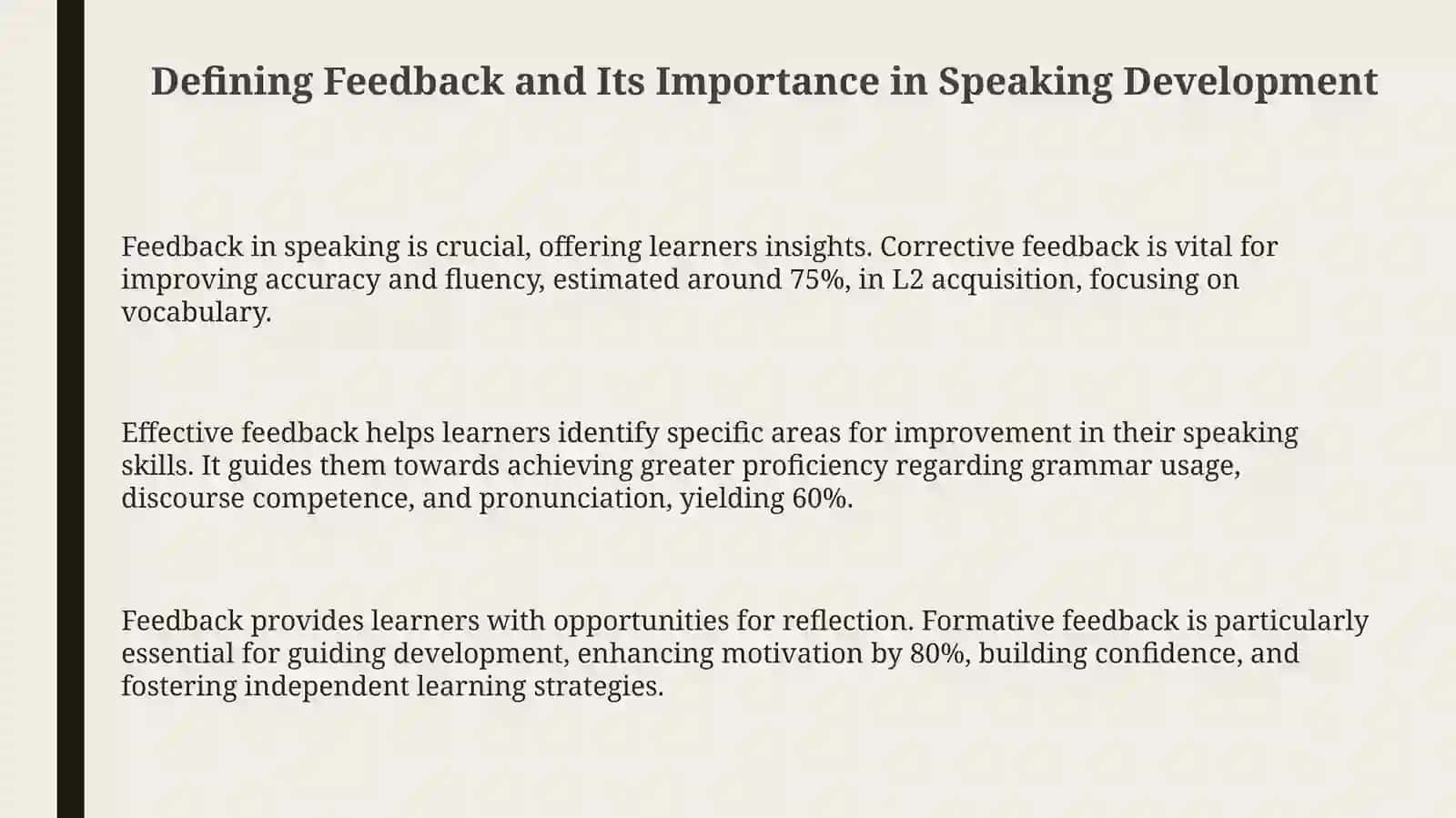 Defining Feedback and Its Importance in Speaking Development 3