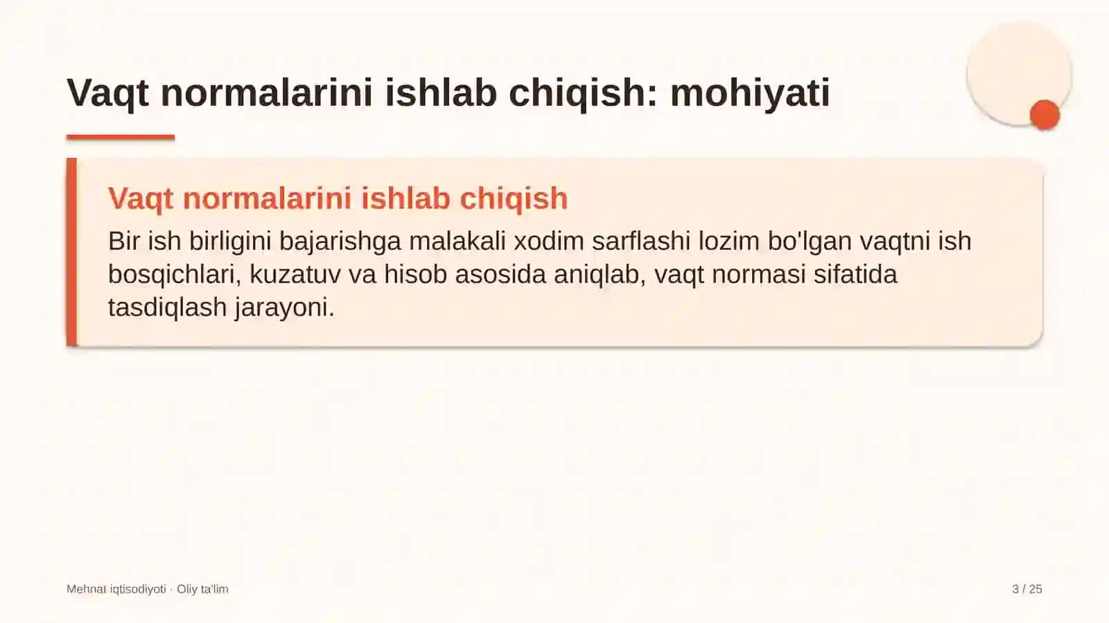 elektron tijoratda vaqt normalarini ishlab chiqish 5677 3
