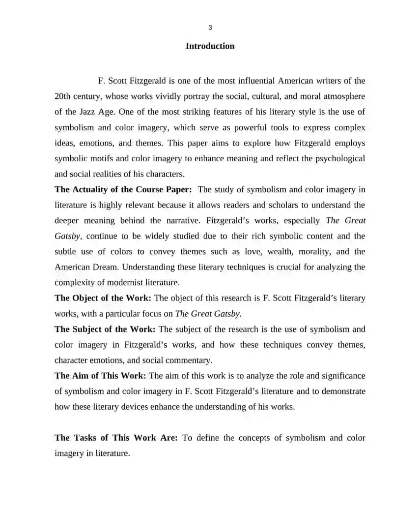 Course Paper on "Concept of Symbolism and Its Role in Literature" 3